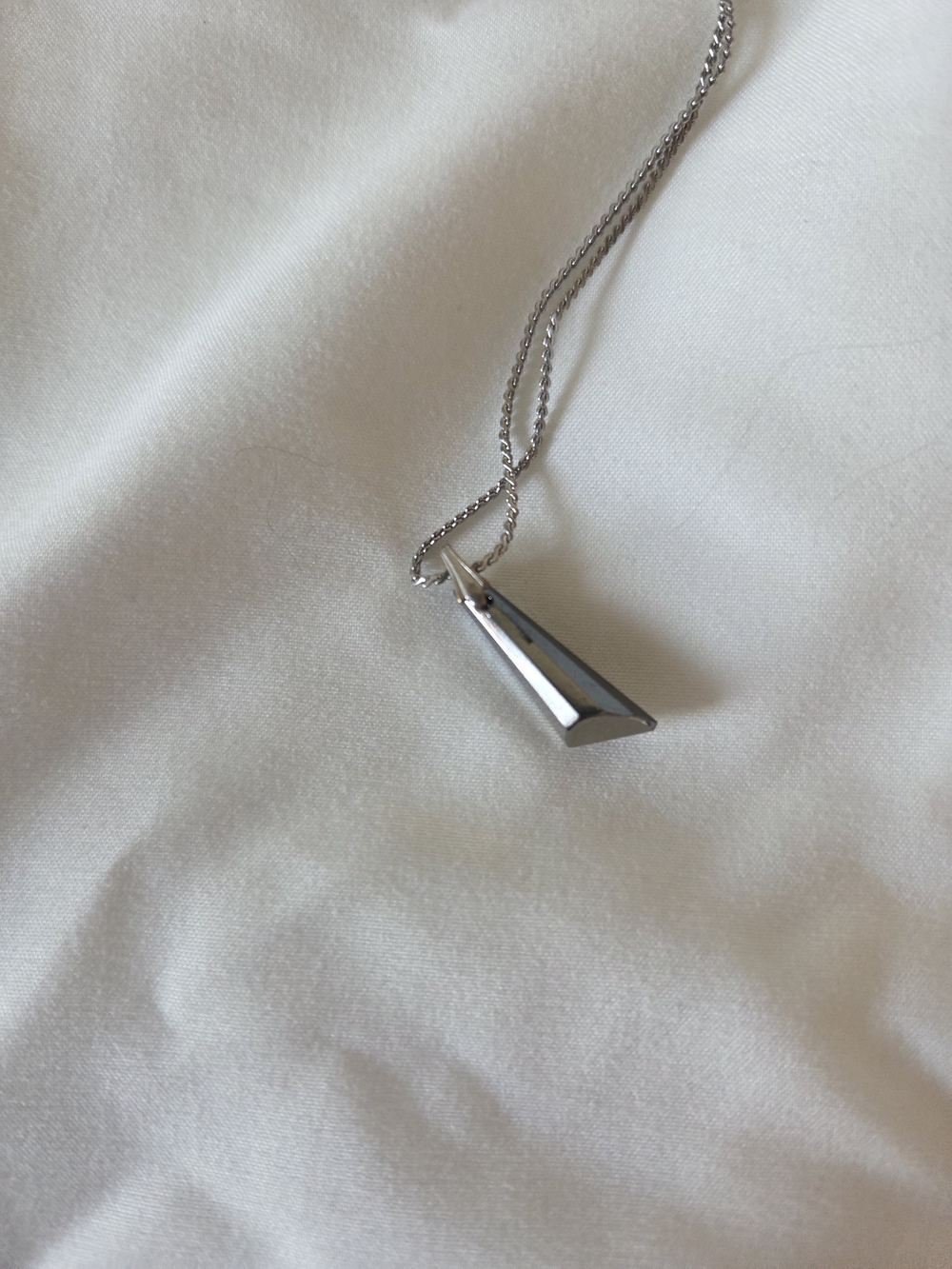 Minimalist Silver Geometric Pendant Necklace